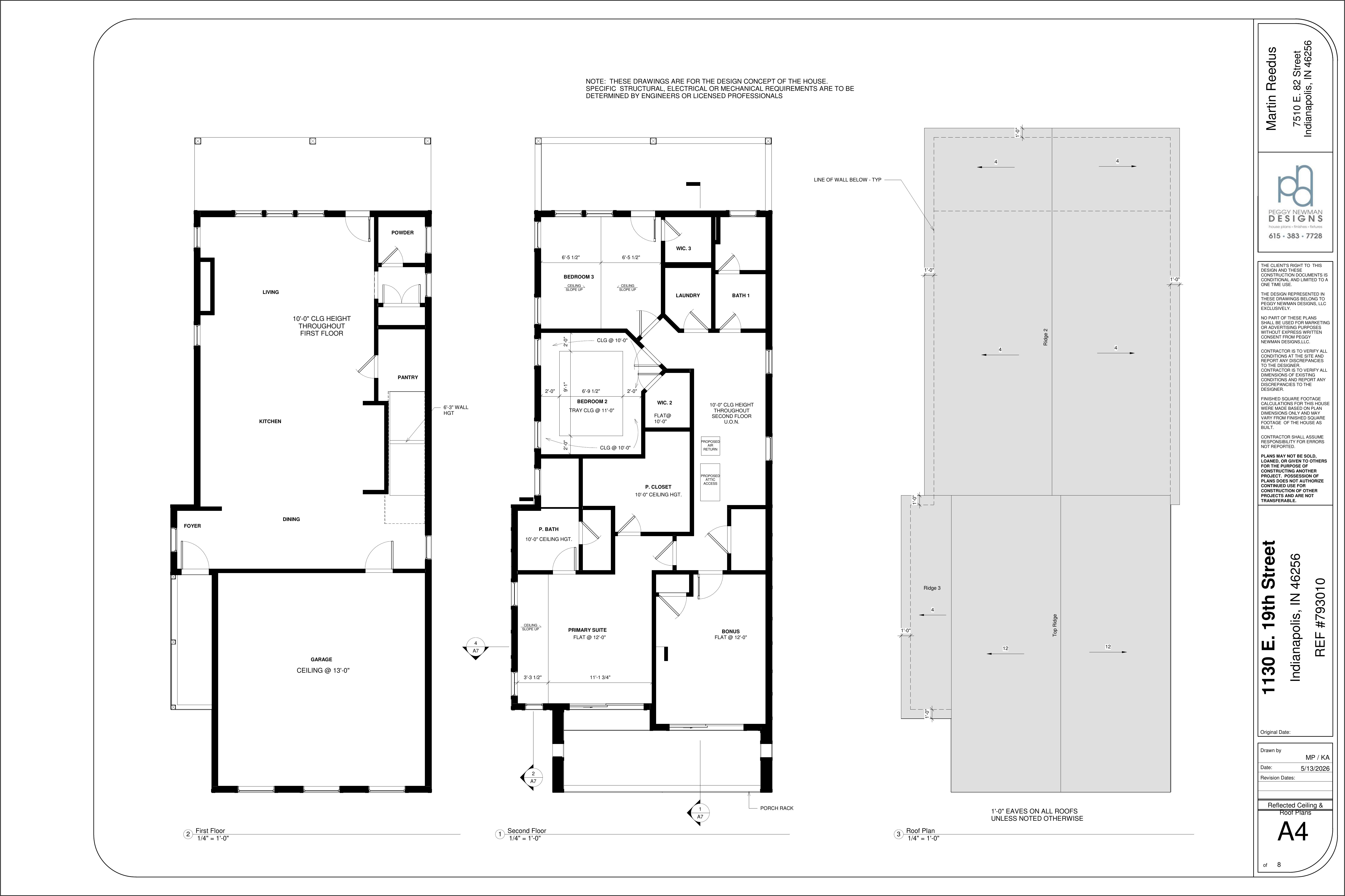 Combined main and upper floor plans